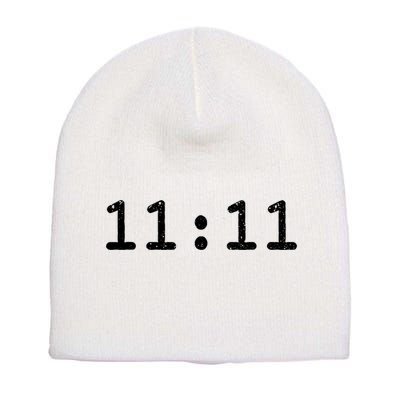 1111 Numerology Vintage Style Spiritual Awakening Short Acrylic Beanie