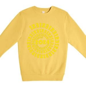 123123 New Years Eve Happy New Year 2024 Funny Premium Crewneck Sweatshirt