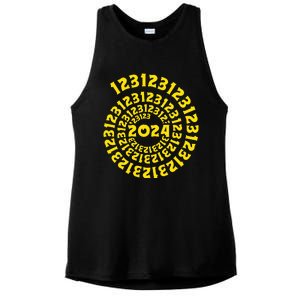 123123 New Years Eve Happy New Year 2024 Funny Ladies PosiCharge Tri-Blend Wicking Tank