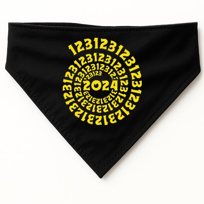 123123 New Years Eve Happy New Year 2024 Funny USA-Made Doggie Bandana