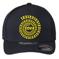 123123 New Years Eve Happy New Year 2024 Funny Flexfit Unipanel Trucker Cap