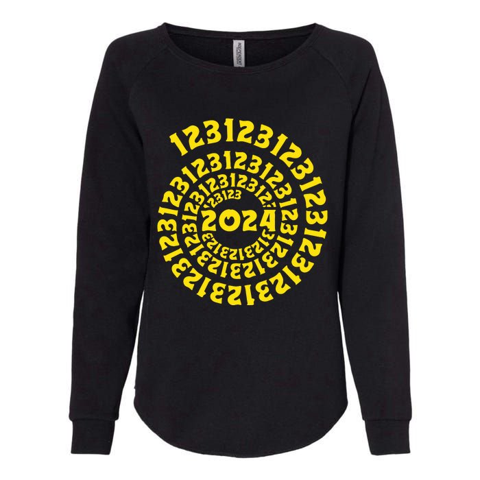 123123 New Years Eve Happy New Year 2024 Funny Womens California Wash Sweatshirt