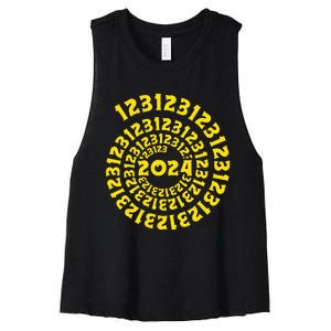 123123 New Years Eve Happy New Year 2024 Funny Women's Racerback Cropped Tank