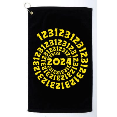 123123 New Years Eve Happy New Year 2024 Funny Platinum Collection Golf Towel