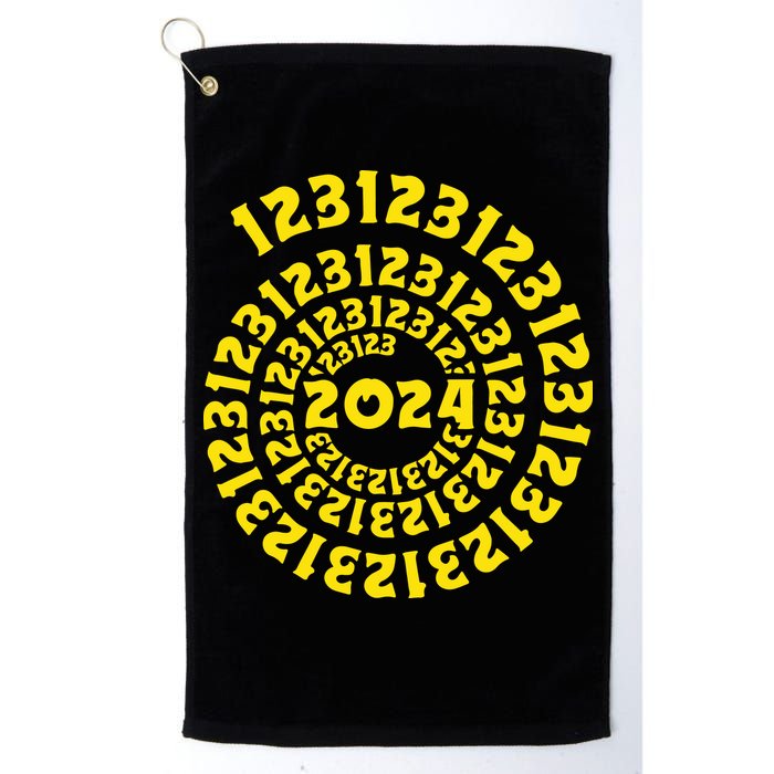 123123 New Years Eve Happy New Year 2024 Funny Golf Towel
