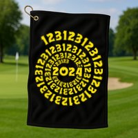 123123 New Years Eve Happy New Year 2024 Funny Golf Towel
