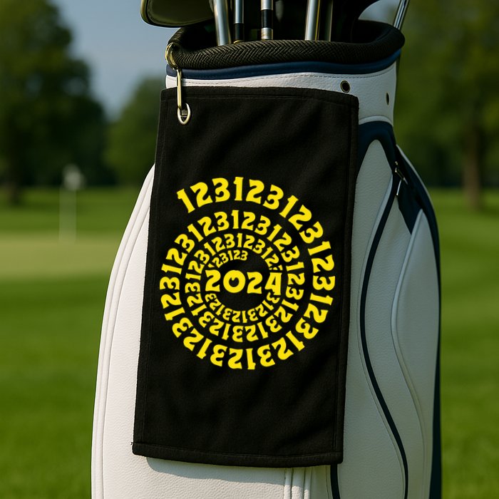 123123 New Years Eve Happy New Year 2024 Funny Golf Towel