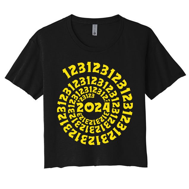 123123 New Years Eve Happy New Year 2024 Funny Crop Top