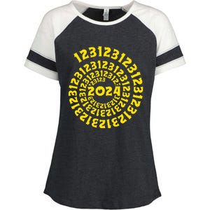 123123 New Years Eve Happy New Year 2024 Funny Enza Ladies Jersey Colorblock Tee