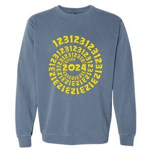 123123 New Years Eve Happy New Year 2024 Funny Garment-Dyed Sweatshirt