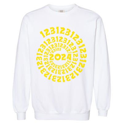 123123 New Years Eve Happy New Year 2024 Funny Garment-Dyed Sweatshirt