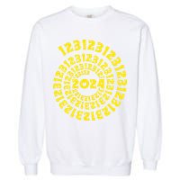 123123 New Years Eve Happy New Year 2024 Funny Garment-Dyed Sweatshirt