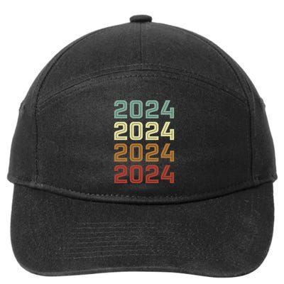 123123 New Years Eve Happy New Year 2024 Funn 7-Panel Snapback Hat