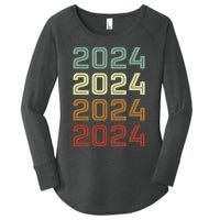 123123 New Years Eve Happy New Year 2024 Funn Women's Perfect Tri Tunic Long Sleeve Shirt