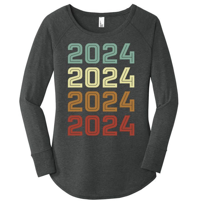 123123 New Years Eve Happy New Year 2024 Funn Women's Perfect Tri Tunic Long Sleeve Shirt