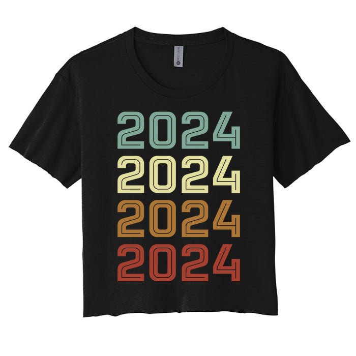 123123 New Years Eve Happy New Year 2024 Funn Women's Crop Top Tee