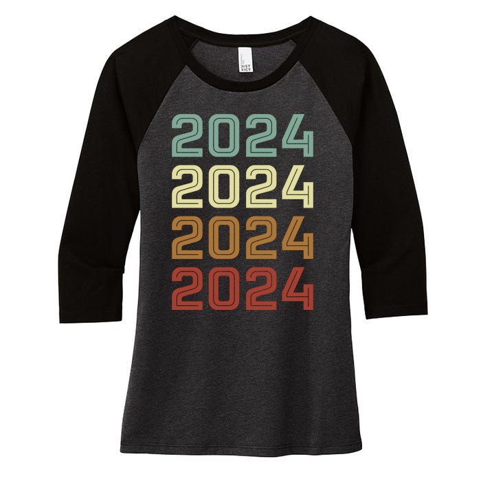 123123 New Years Eve Happy New Year 2024 Funn Women's Tri-Blend 3/4-Sleeve Raglan Shirt