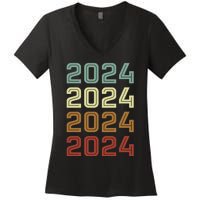 123123 New Years Eve Happy New Year 2024 Funn Women's V-Neck T-Shirt