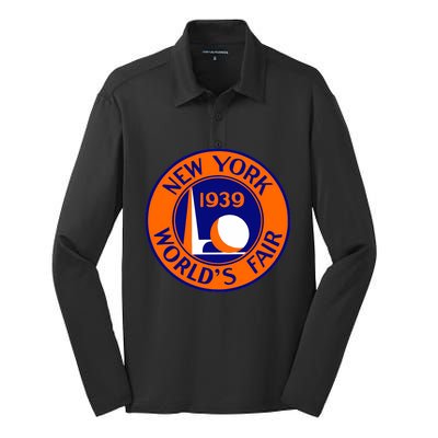 1939 New York Worlds Fair Silk Touch Performance Long Sleeve Polo