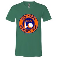 1939 New York Worlds Fair V-Neck T-Shirt