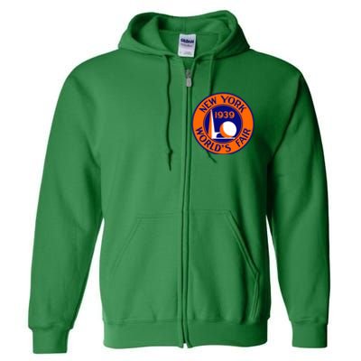 1939 New York Worlds Fair Full Zip Hoodie