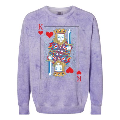 1 Of 2 King And Queen Matching Poker For Couples Colorblast Crewneck Sweatshirt