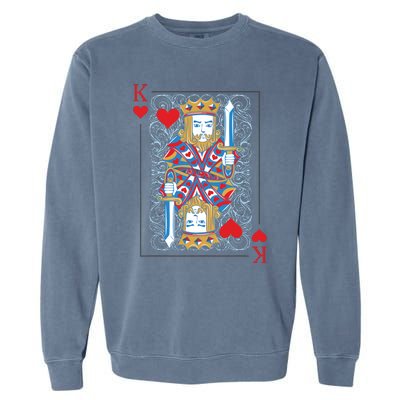 1 Of 2 King And Queen Matching Poker For Couples Garment-Dyed Sweatshirt