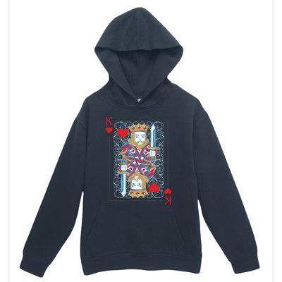 1 Of 2 King And Queen Matching Poker For Couples Urban Pullover Hoodie