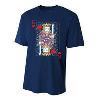 1 Of 2 King And Queen Matching Poker For Couples Performance Sprint T-Shirt