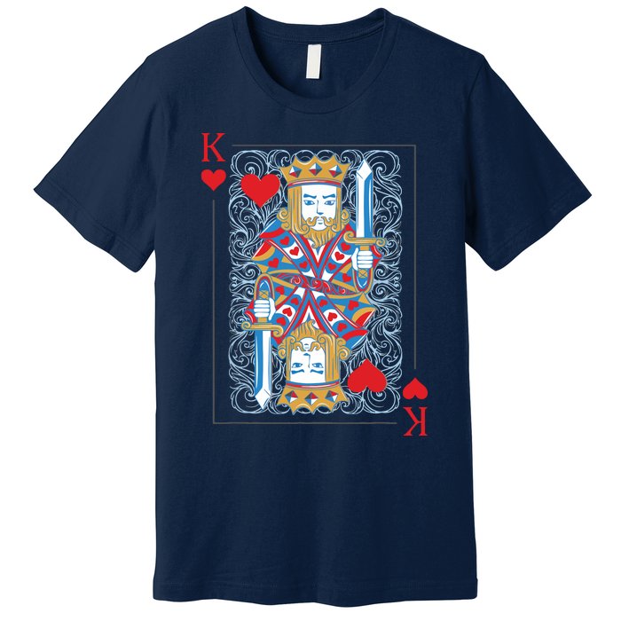 1 Of 2 King And Queen Matching Poker For Couples Premium T-Shirt