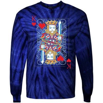 1 Of 2 King And Queen Matching Poker For Couples Tie-Dye Long Sleeve Shirt