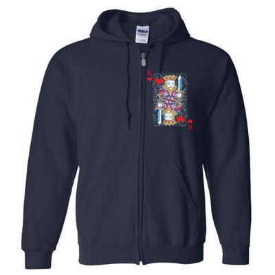 1 Of 2 King And Queen Matching Poker For Couples Full Zip Hoodie