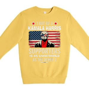 1 Of 3 Kamala Harris Supporters As Uniformed As The Other 2 Trump Premium Crewneck Sweatshirt