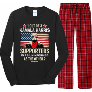 1 Of 3 Kamala Harris Supporters As Uniformed As The Other 2 Trump Long Sleeve Pajama Set