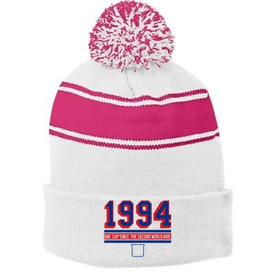 1994 One Cup Since The Second World War Stripe Pom Pom Beanie