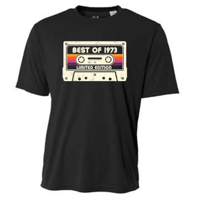 1973 Old Cassette Tape Funny 50th Birthday Vintage Cooling Performance Crew T-Shirt