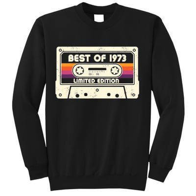 1973 Old Cassette Tape Funny 50th Birthday Vintage Sweatshirt