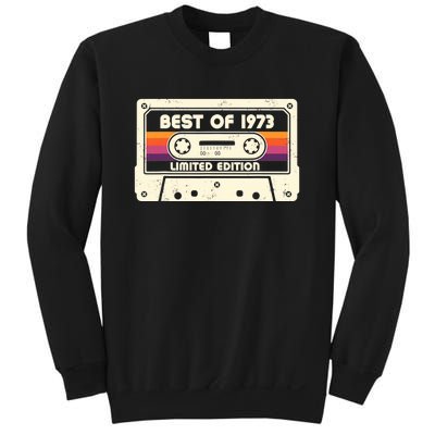 1973 Old Cassette Tape Funny 50th Birthday Vintage Sweatshirt