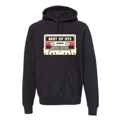 1973 Old Cassette Tape Funny 50th Birthday Vintage Premium Hoodie