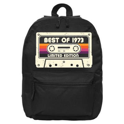 1973 Old Cassette Tape Funny 50th Birthday Vintage 16 in Basic Backpack