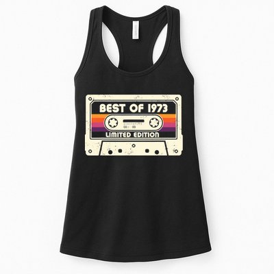 1973 Old Cassette Tape Funny 50th Birthday Vintage Womens Tank Top