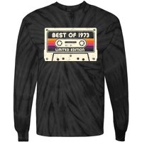 1973 Old Cassette Tape Funny 50th Birthday Vintage Tie-Dye Long Sleeve Shirt