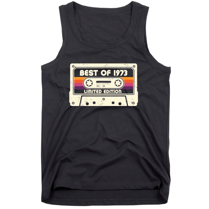 1973 Old Cassette Tape Funny 50th Birthday Vintage Tank Top