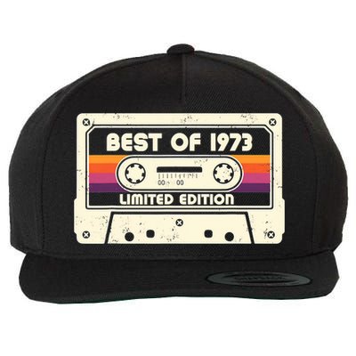 1973 Old Cassette Tape Funny 50th Birthday Vintage Wool Snapback Cap
