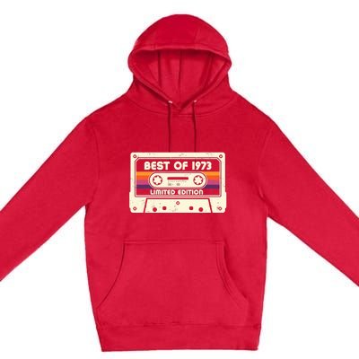 1973 Old Cassette Tape Funny 50th Birthday Vintage Premium Pullover Hoodie