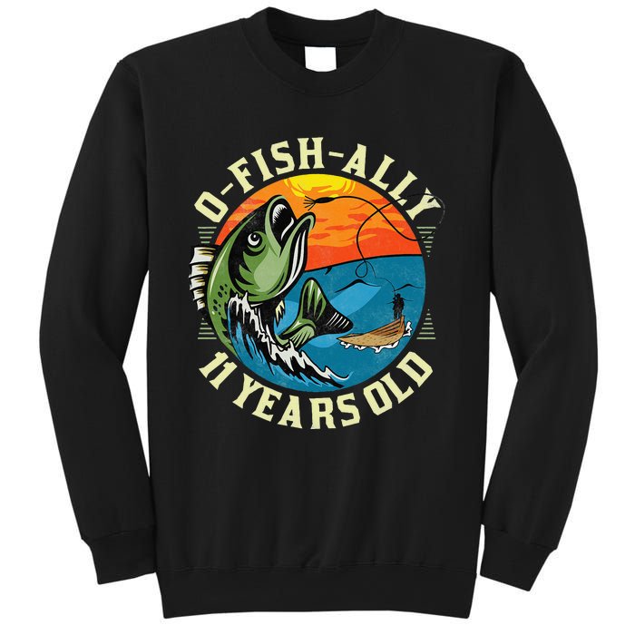 11Years Old Fishing Gift 11 yo Ten Year Old 11th Birthday Sweatshirt