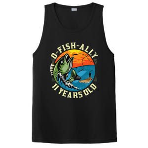 11Years Old Fishing Gift 11 yo Ten Year Old 11th Birthday PosiCharge Competitor Tank