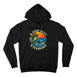 11Years Old Fishing Gift 11 yo Ten Year Old 11th Birthday Tall Hoodie