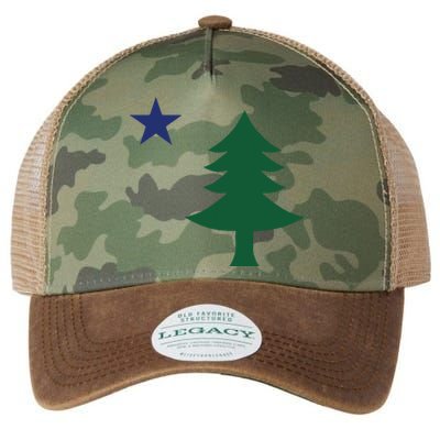 1901 Old First Flag Of Maine Pine Tree And Star Legacy Tie Dye Trucker Hat