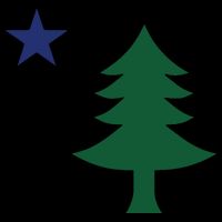 1901 Old First Flag Of Maine Pine Tree And Star Stripe Pom Pom Beanie